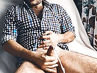 hairy guy jerks